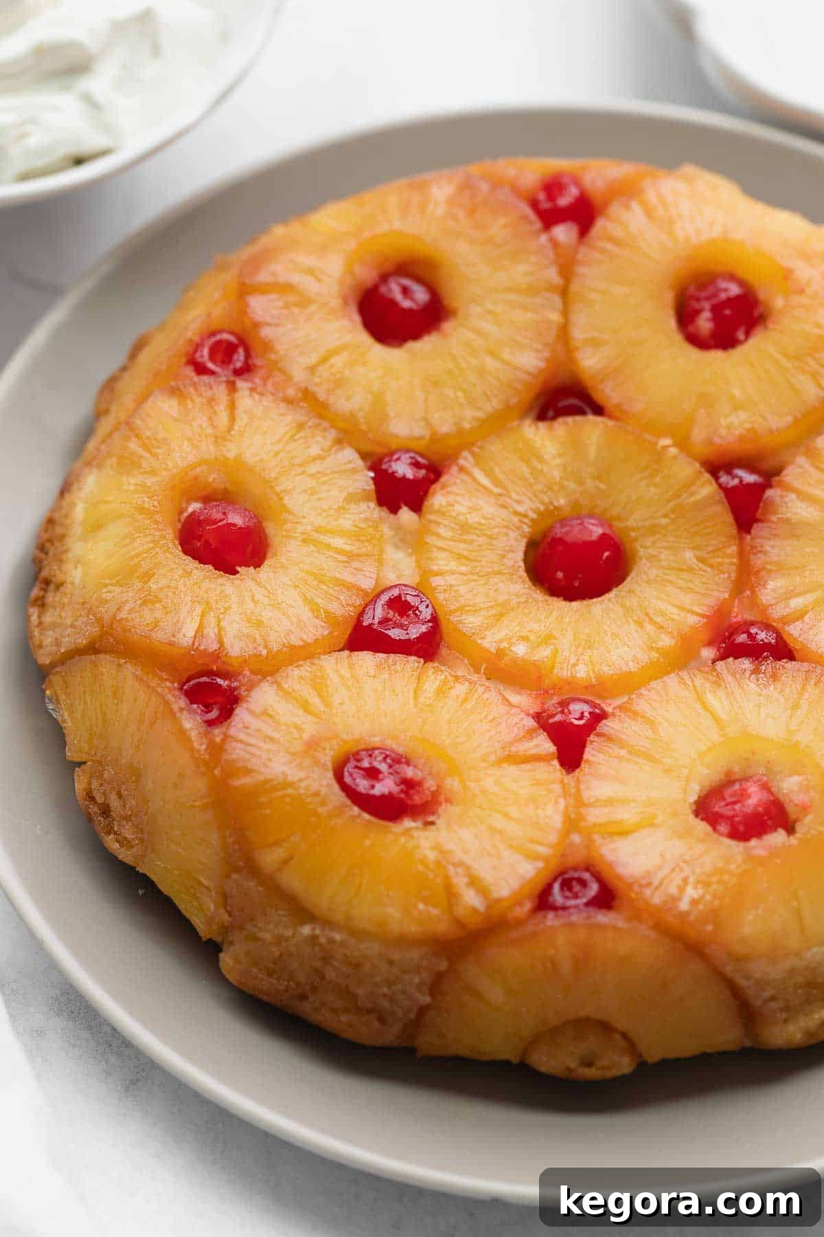 Luscious Gluten-Free Pineapple Upside-Down Cake 2 Delicious gluten-free pineapple upside-down cake with caramelized topping