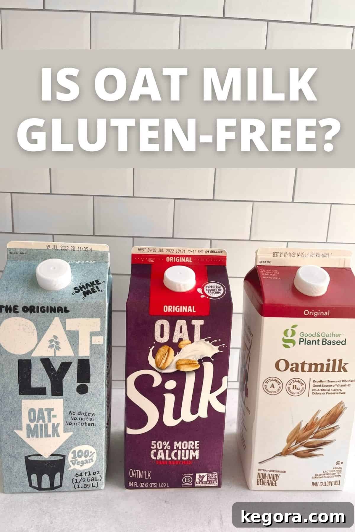 The Truth About Oat Milk and Gluten 2 different brands of oat milk in a row