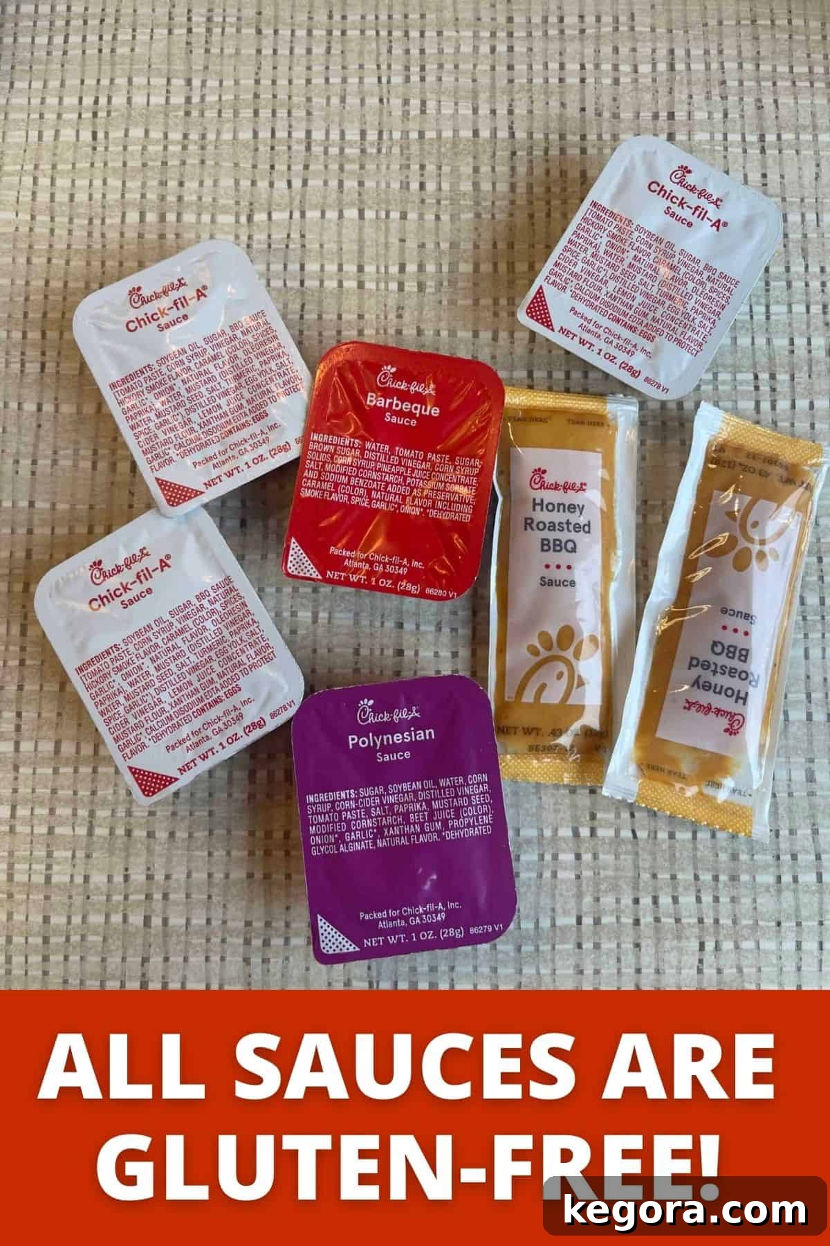Unlock Chick-fil-A's Gluten-Free Choices for 2025 4 A selection of all gluten-free sauces from Chick-fil-A