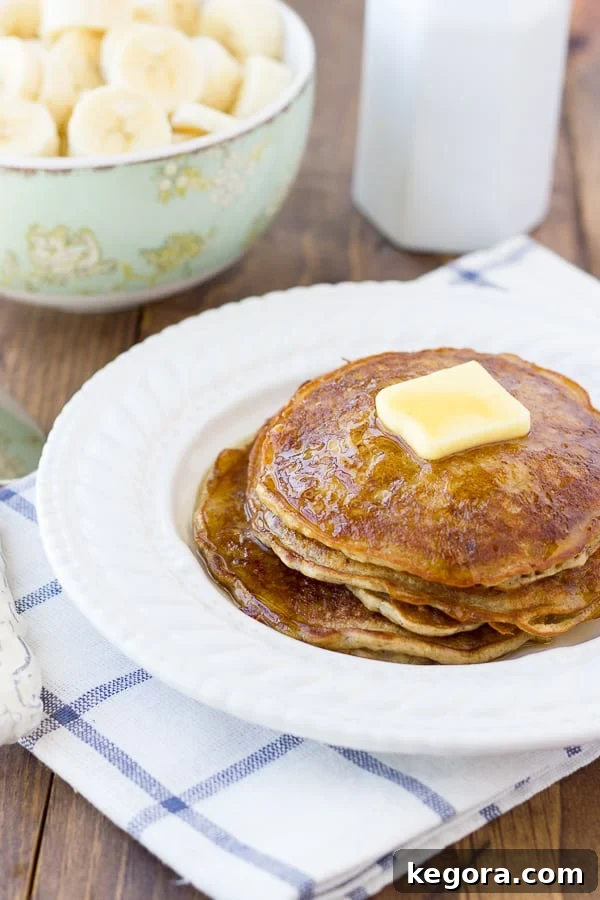Morning-Ready Gluten-Free Dairy-Free Cinnamon Oatmeal Pancakes 3 Close-up of Golden Brown Oatmeal Pancakes
