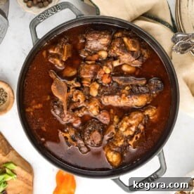 Instant Pot Oxtail Stew in a pot