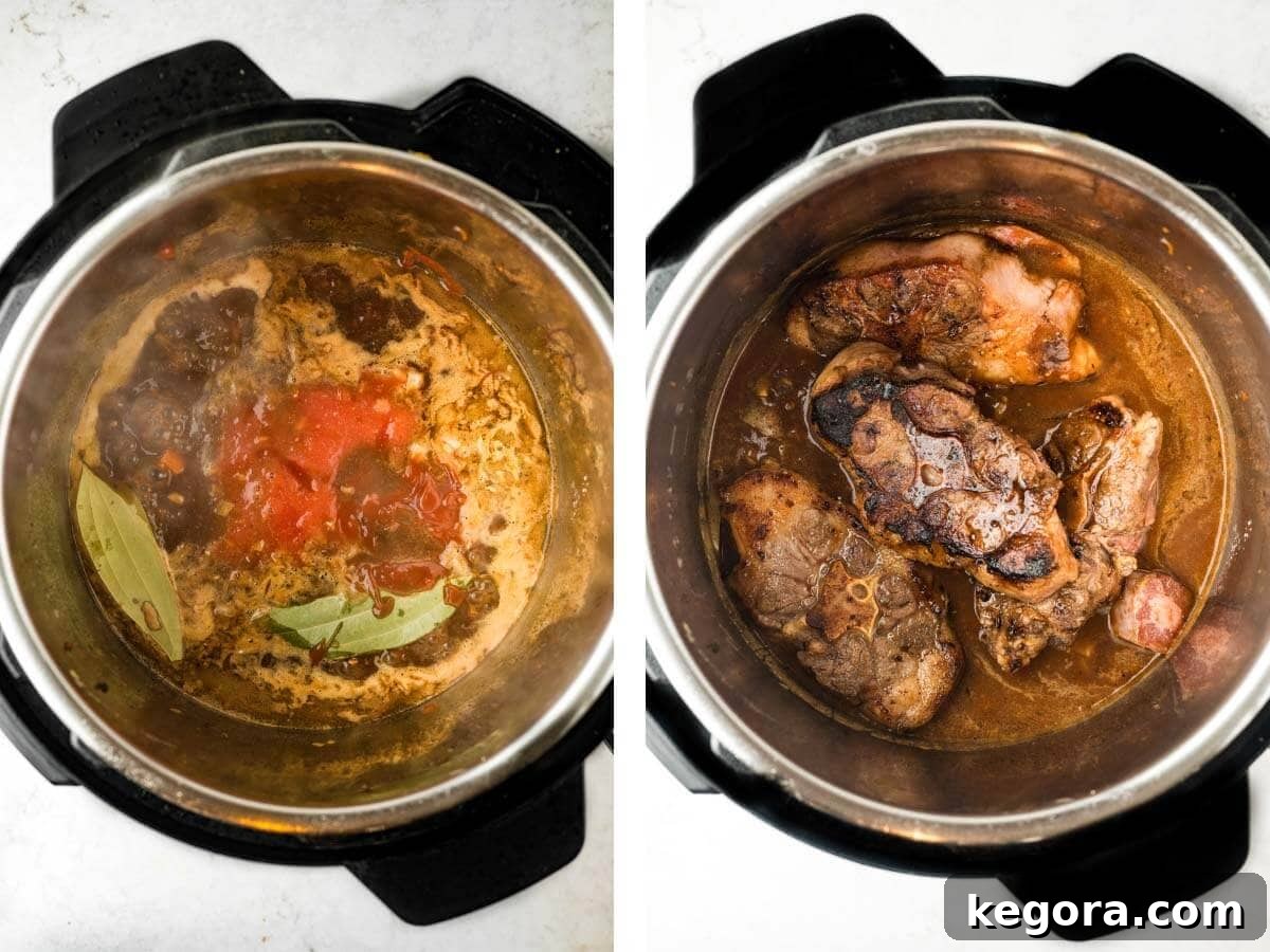 bay leaf added, oxtails added to IP.