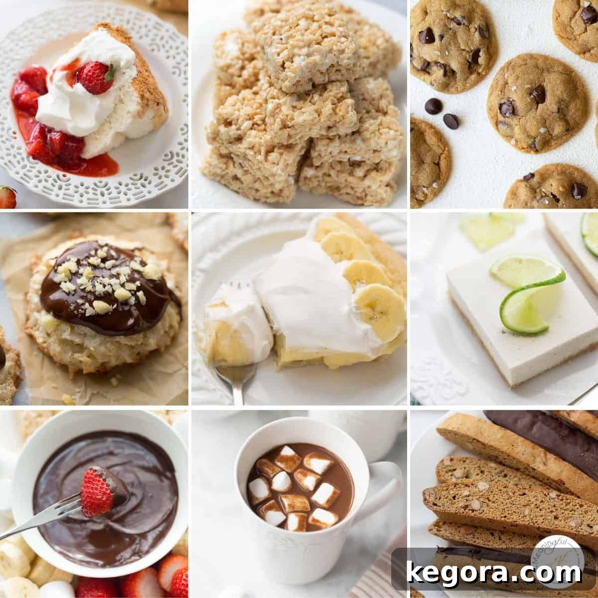 50+ Irresistible Gluten-Free Dairy-Free Recipes 8 A delectable collage of nine gluten-free and dairy-free dessert recipes, showcasing cakes, cookies, and pies that are both beautiful and delicious.