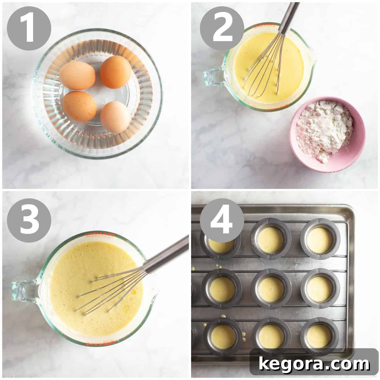 Popovers step by step pictures of how to make popovers.