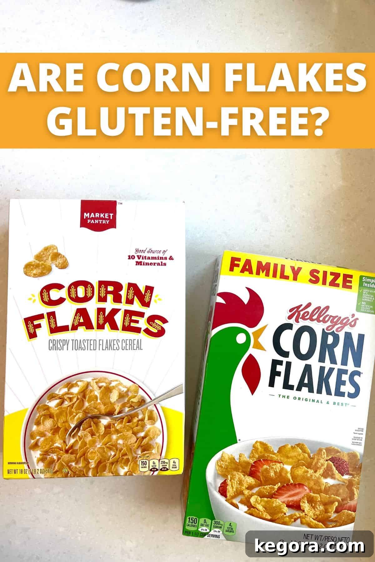 The Truth About Corn Flakes and Gluten 2 2 boxes of corn flakes on white counter