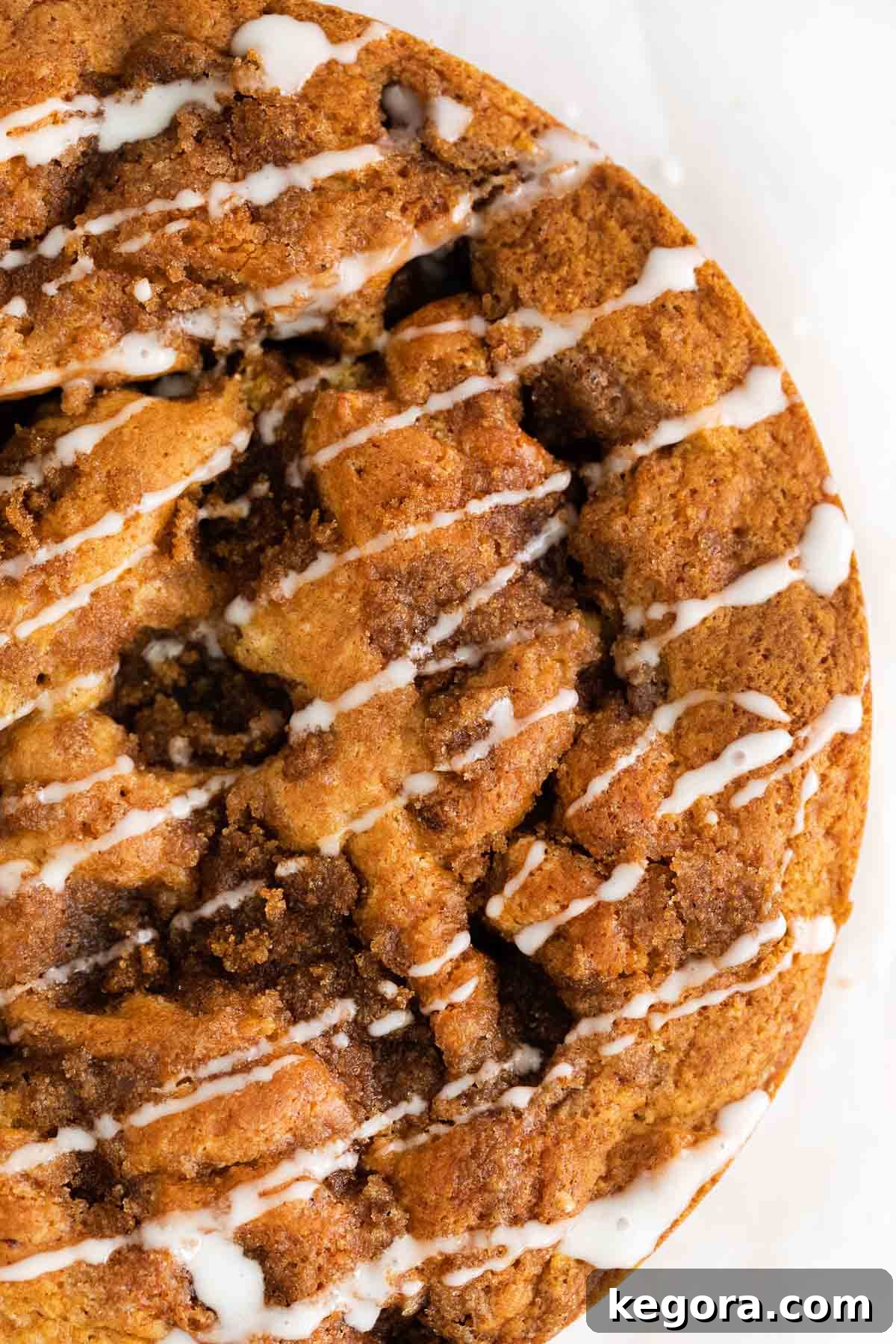 Homestyle Gluten-Free Apple Cake 14 A close-up photo emphasizing the moist and tender crumb of the gluten-free apple cake, showing the rich, golden color and apple pieces.