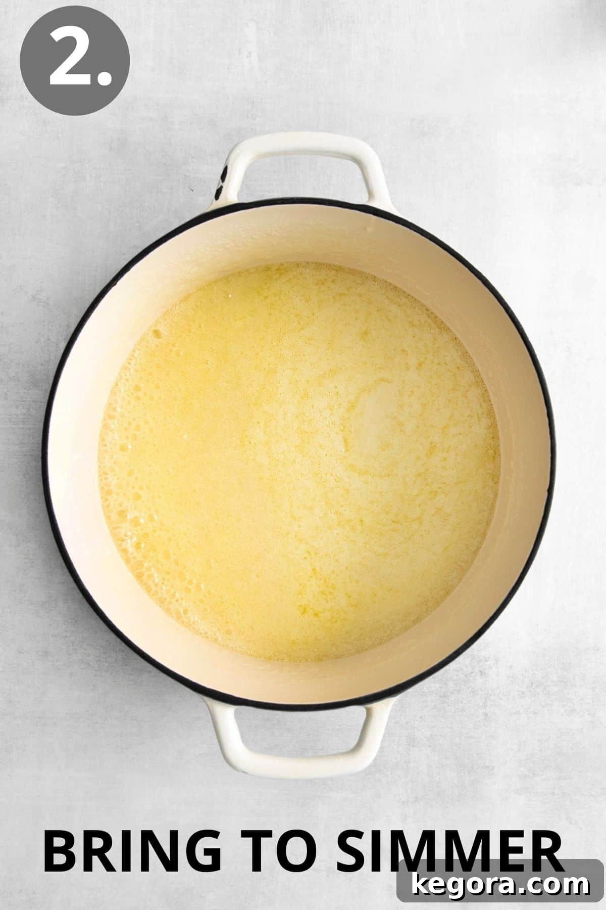 Butter and sugar melted together in a pot