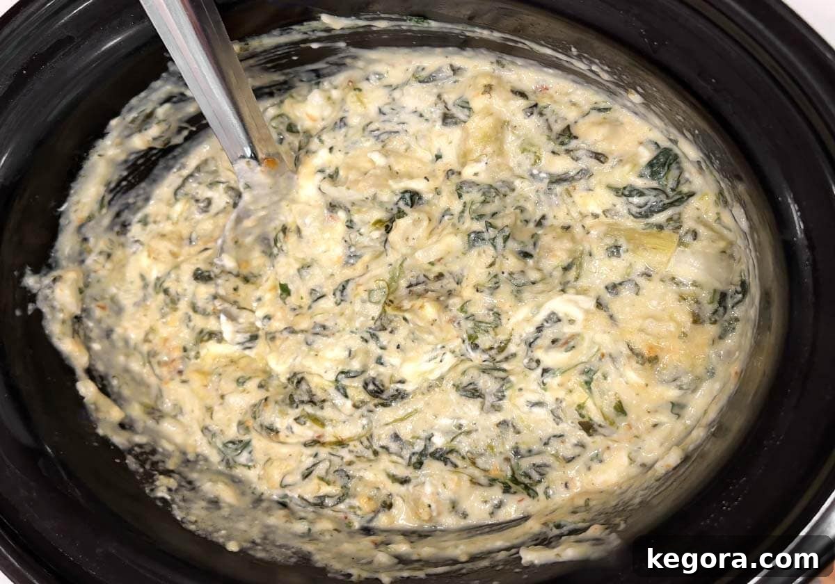 dip cooked and stirred together in crock.