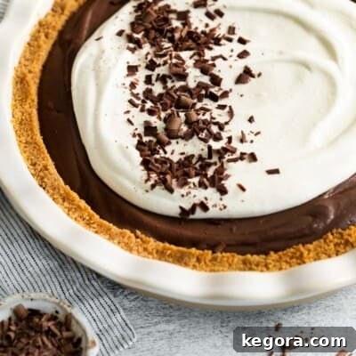a close-up of chocolate pie