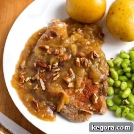 Instant Pot Autumn Apple Pork Chops with gravy