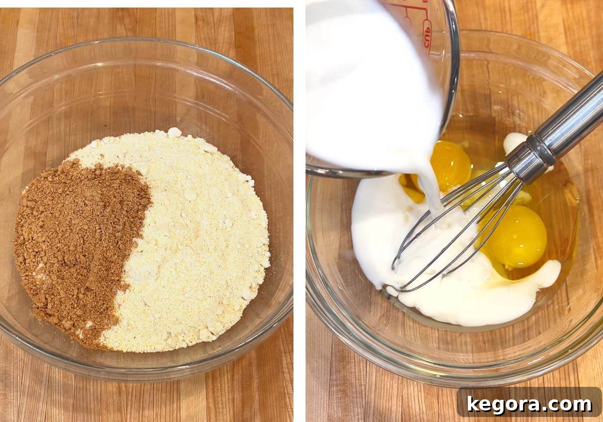 Loaded Tex-Mex Cornbread 5 jiffy mix and taco seasoning in a bowl