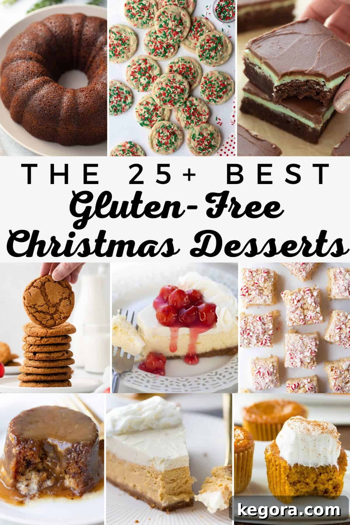 25 Irresistible Gluten-Free Christmas Treats 2 collage of christmas dessert recipe