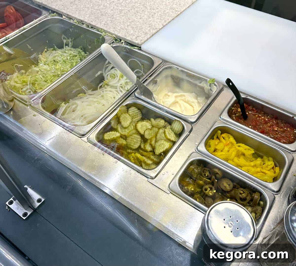 topping bar at jersey mikes