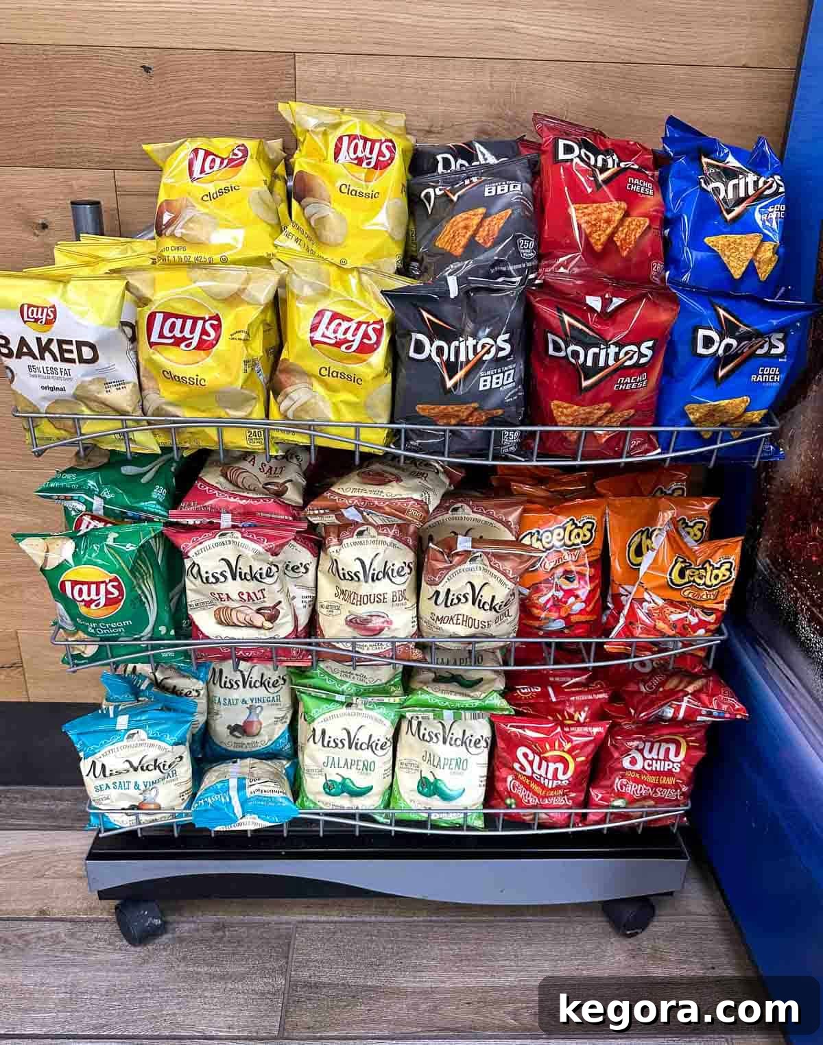 chip cart full of chip options at jersey mikes