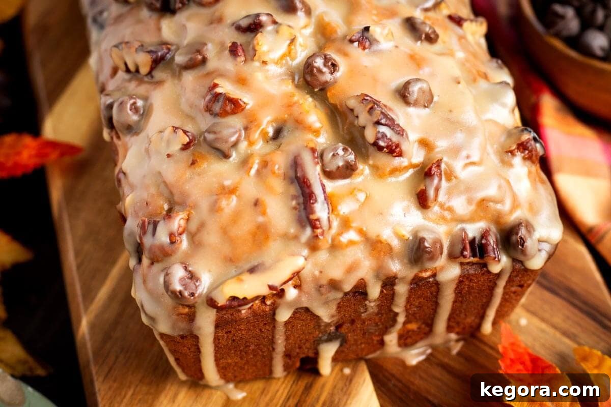 Autumn Maple Chocolate Chip Pumpkin Loaf 12 Slice of Maple Chocolate Chip Pumpkin Bread
