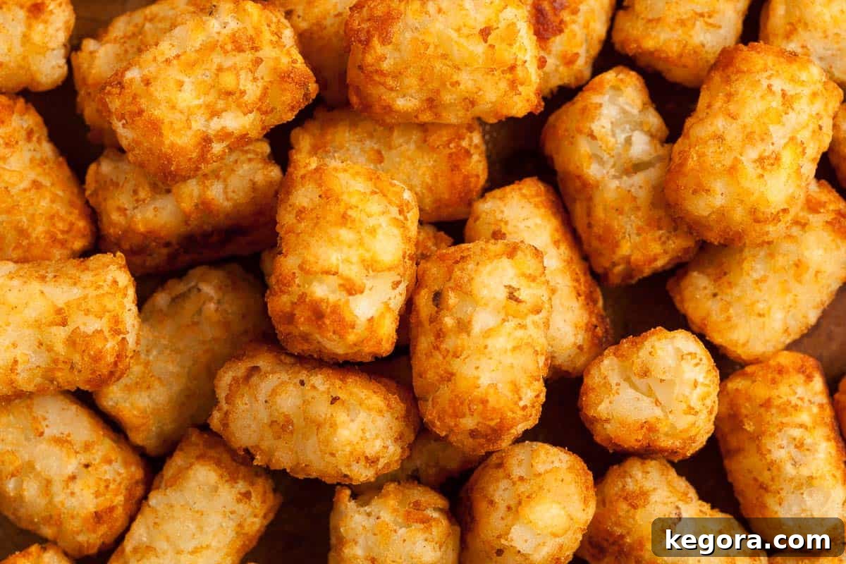 close up image of baked tatar tots