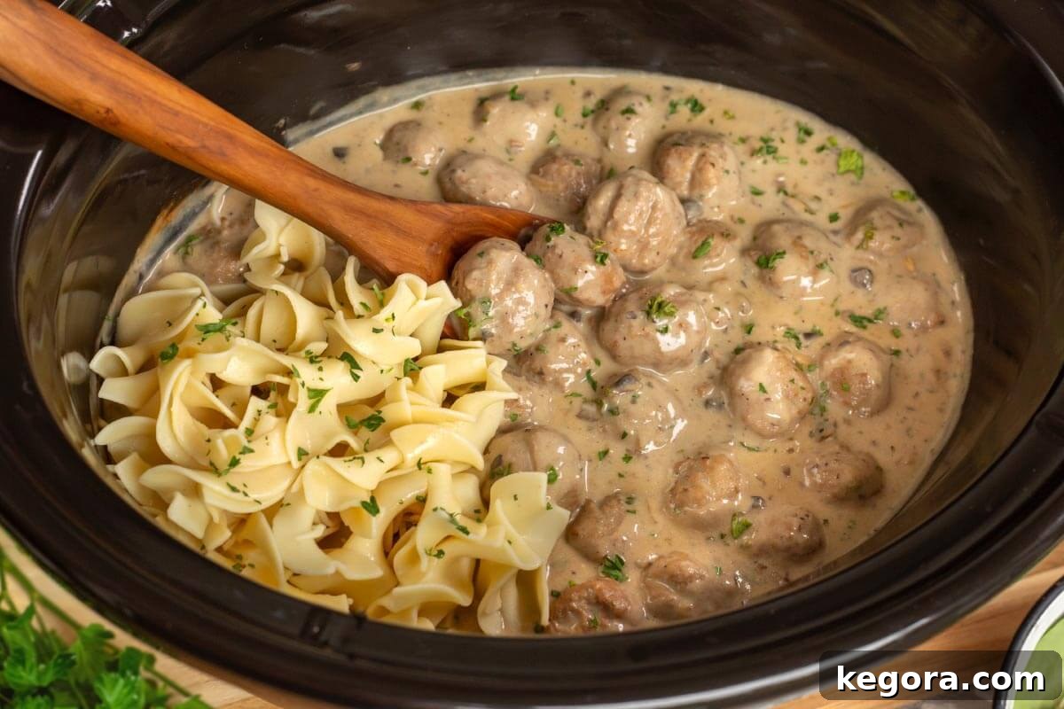 Creamy Crockpot Swedish Meatballs 3 Crockpot Swedish Meatballs