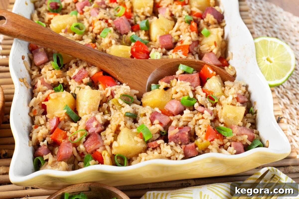 Ham and Pineapple Rice Casserole