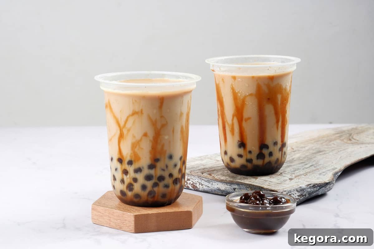 Your Gluten-Free Guide to Boba 3 2 cups of boba tea on white counter