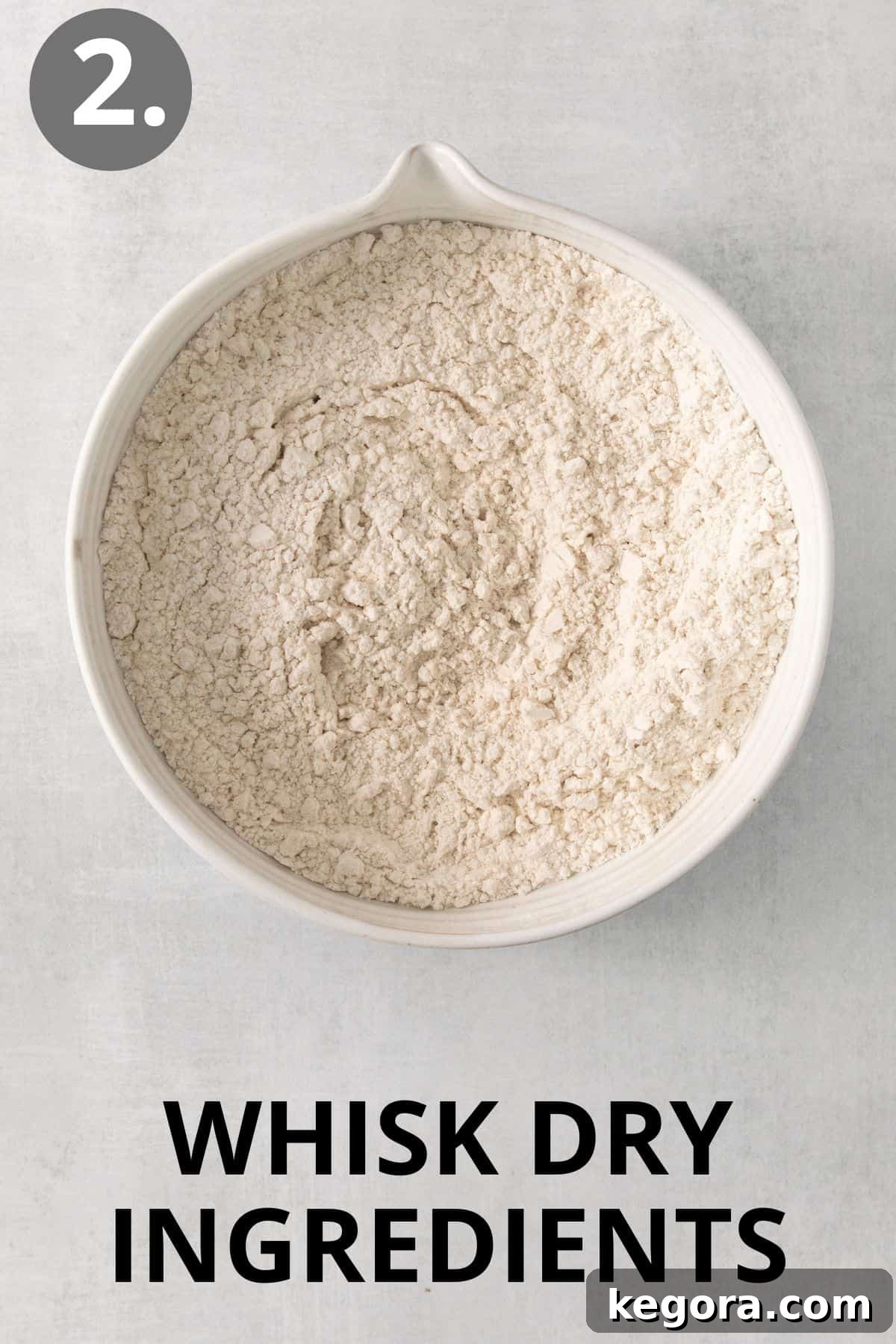 Zesty Lemon Gluten-Free Delights 6 Dry ingredients in a bowl