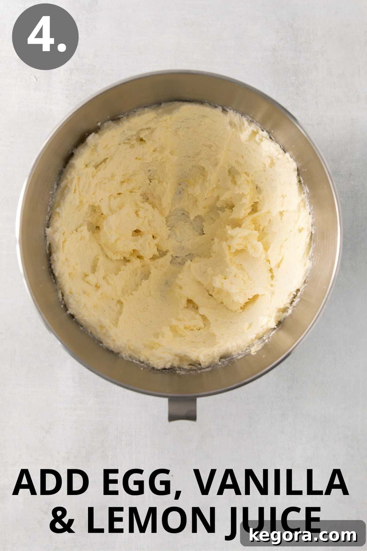 Zesty Lemon Gluten-Free Delights 8 Egg, vanilla, and lemon juice added to sugar and butter