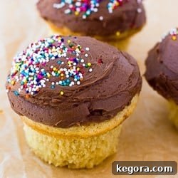 An older photo of a perfectly baked gluten-free cupcake, highlighting the recipe's long-standing success.
