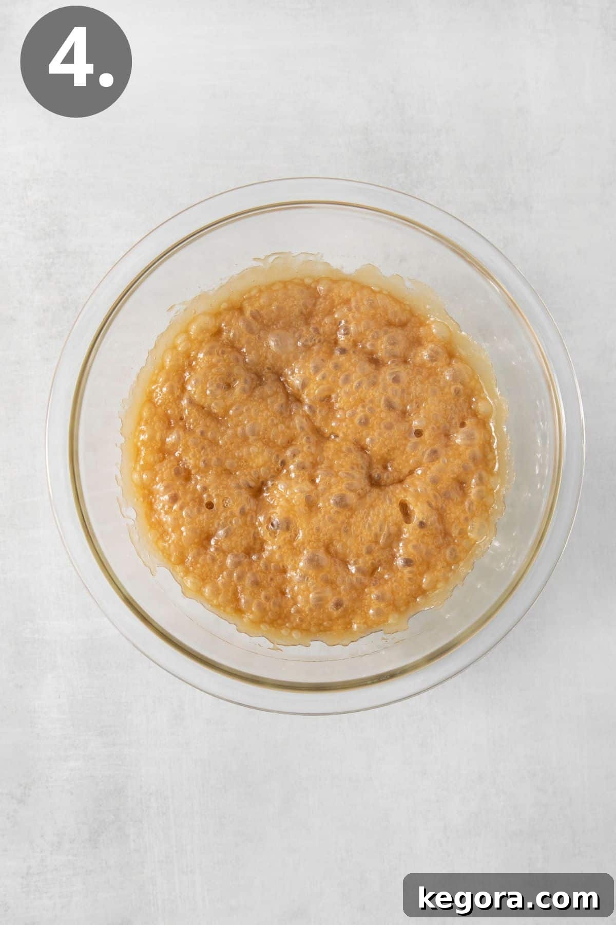 Effortless Caramel Popcorn Treat 7 Microwave caramel in a glass bowl
