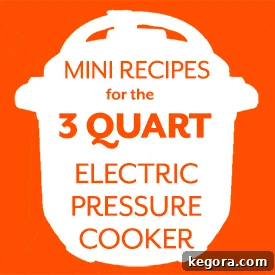 Instant Pot Mini Spaghetti 3 Orange graphic displaying 'Instant Pot Mini 3 Quart Recipes'