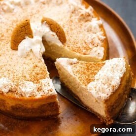 Eggnog Cheesecake on a brown plate