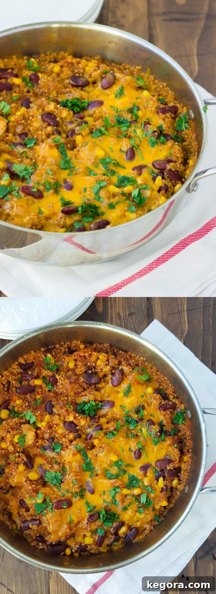 Skillet Southwestern Chicken & Quinoa! Flavorful, satisfying and ready in 30 minutes for busy weeknights! (Gluten-Free)