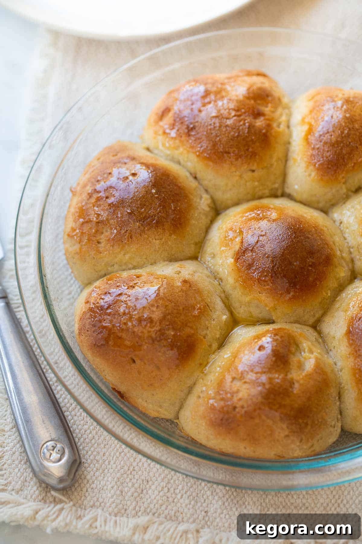 Gluten-Free Dinner Rolls golden gluten-free rolls baked in a pan, ready to serve