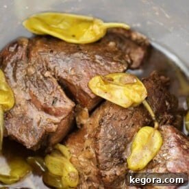 Instant Pot Mississippi Pot Roast in IP pot