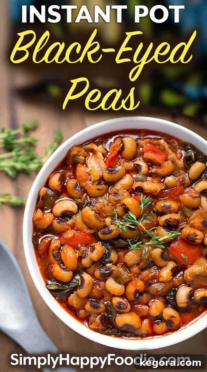 Southern Style Instant Pot Black-Eyed Peas 3 Instant Pot Black Eyed Peas