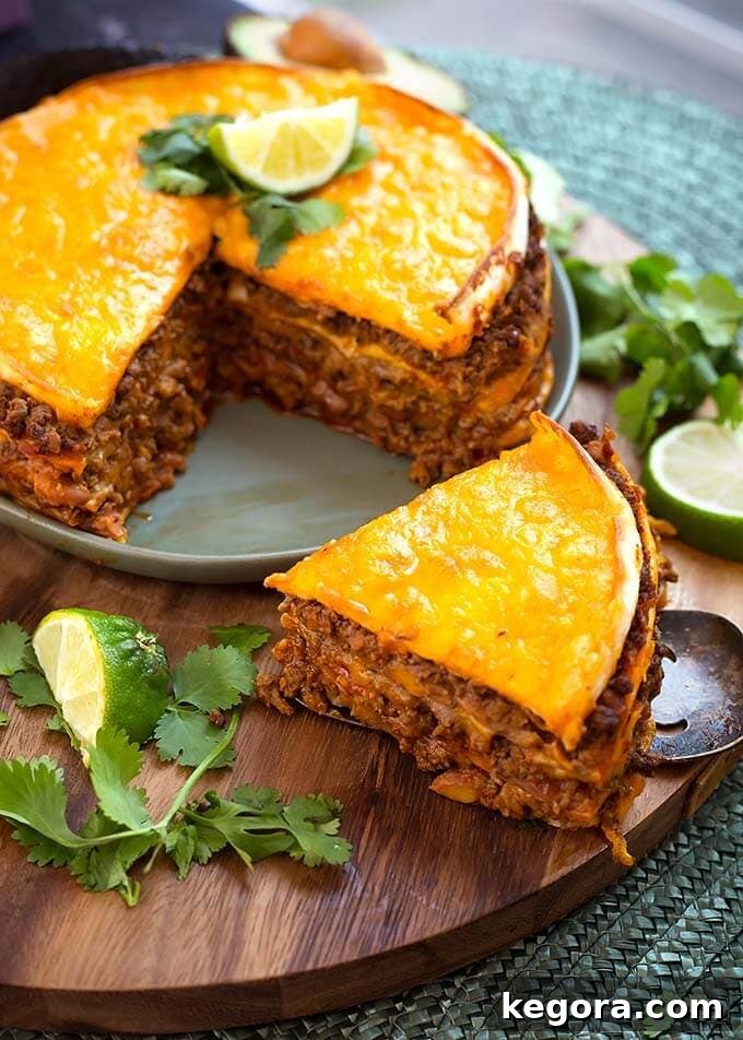 Effortless Instant Pot Taco Bake 3 Instant Pot Taco Pie layers before cooking