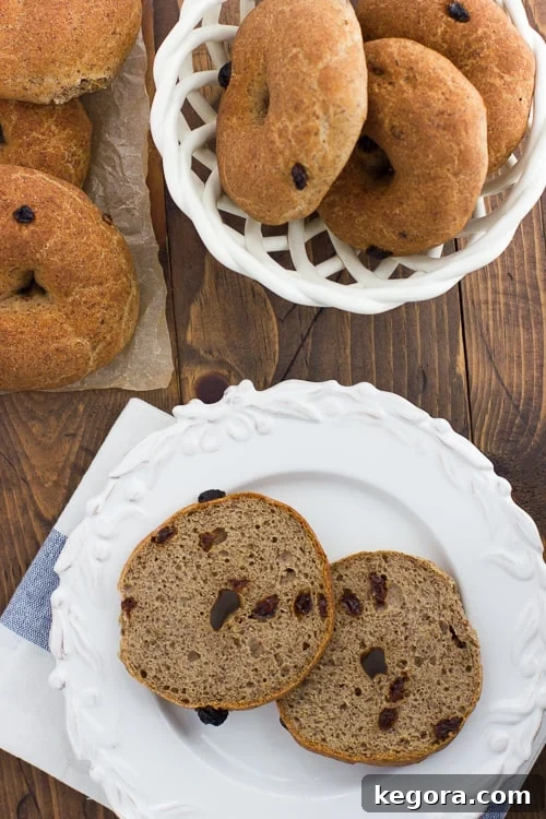 Delicious Gluten-Free Vegan Buckwheat Cinnamon Raisin Bagels