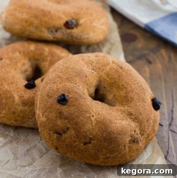 Buckwheat Cinnamon Raisin Bagels