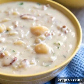Instant Pot Simple Potato Soup is a creamy, savory potato soup recipe that is easy to make and tastes delicious. Pressure Cooker potato soup is comforting and simply tasty. simplyhappyfoodie.com #instantpotrecipes #instantpotpotatosoup #instantpotsoup #pressurecookerpotatosoup