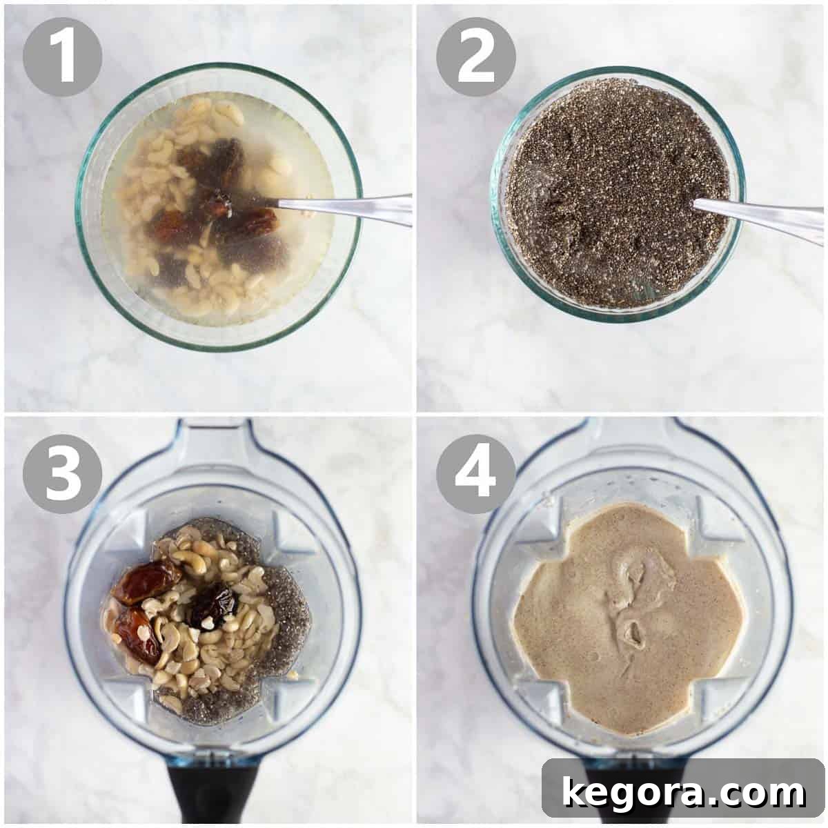 Chia pudding step by step instructions step-by-step photos to making a the recipe in a food processor