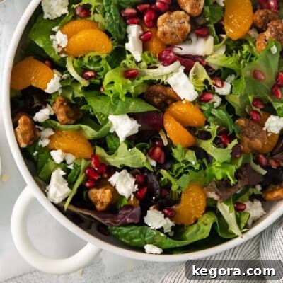 A close up view of Thanksgiving green salad