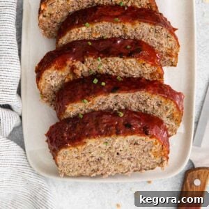 A close-up shot of gluten-free meatloaf on a platter