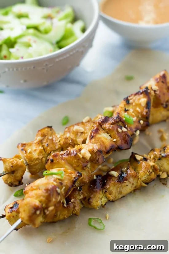 Flavorful Thai Peanut Chicken Skewers Gluten Free Dairy Free 3 Gluten-Free Thai Chicken Skewers with Peanut Sauce, ideal for family dinners and outdoor cooking.