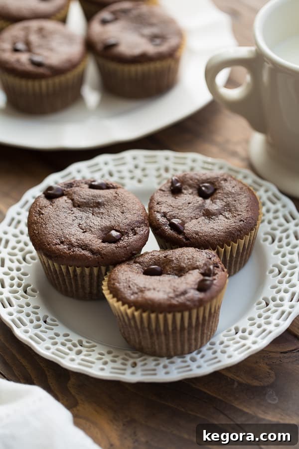 Healthy Chocolate Almond Butter Muffins! Flourless, gluten-free, refined-sugar-free and so easy to make!