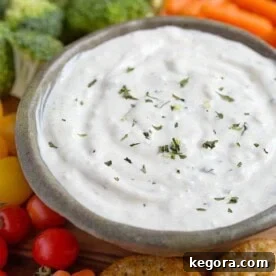 Ranch Vegetable Dip: A creamy, 3-ingredient ranch dip perfect for fresh vegetables and chips. Easy to make and a hit at any party or Game Day event.