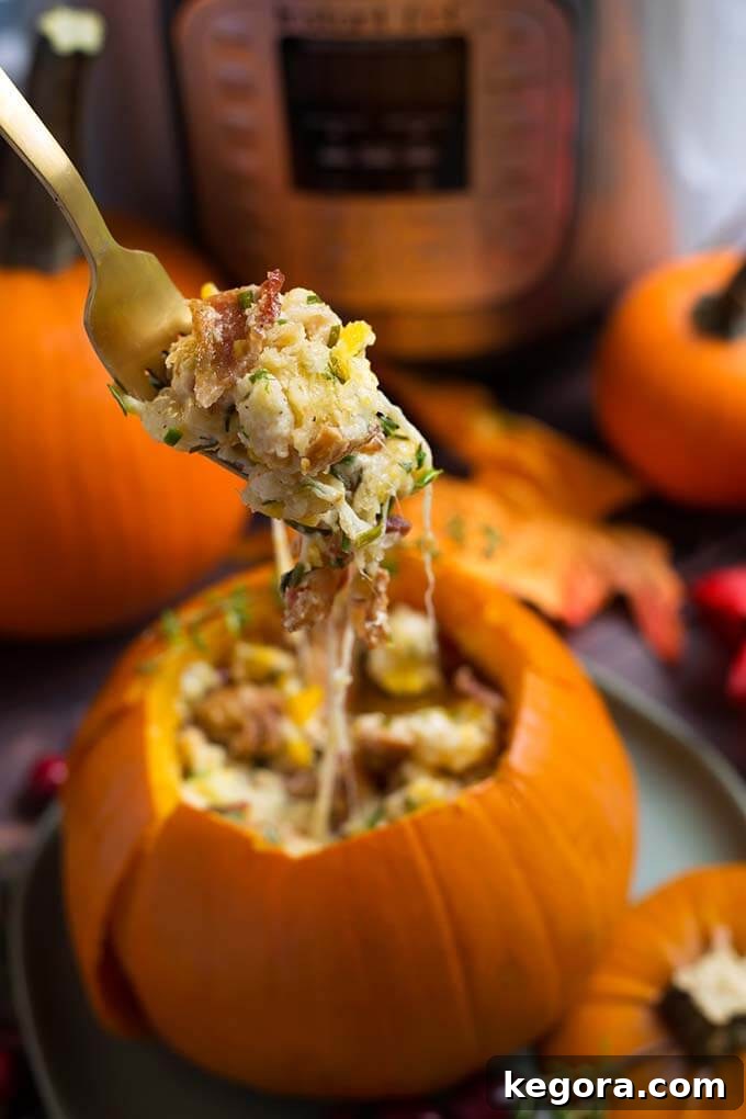 Instant Pot Harvest Stuffed Pumpkin 3 Instant Pot Stuffed Pumpkin