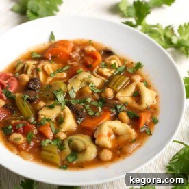 Instant Pot Vegetable Tortellini Soup is delicious, vegetarian, and full of healthy veggies in a rich and flavorful broth. The cheese tortellini has a nice texture.