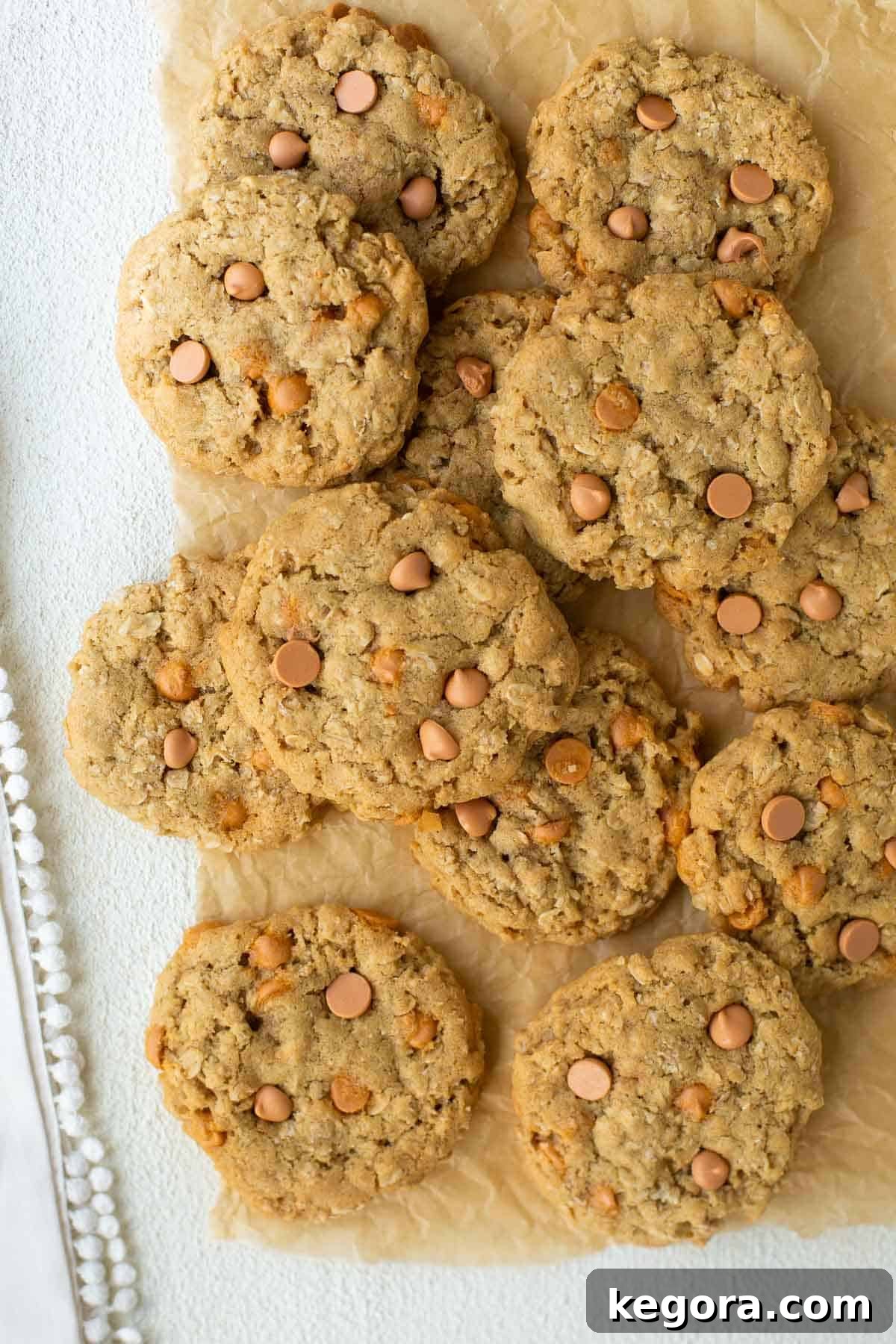 overhead shot of gluten-free oatmeal scotchies