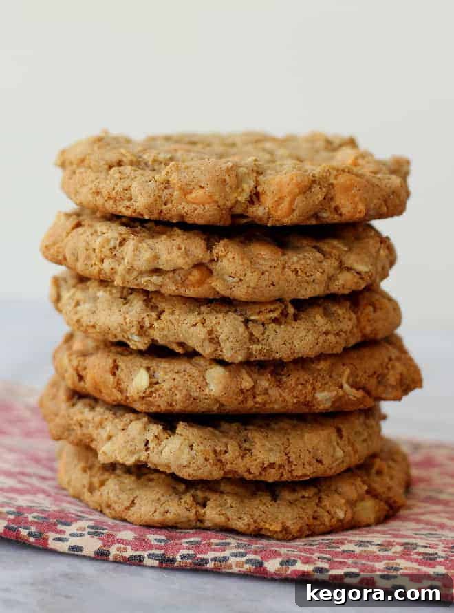 Stack of cookies on a colorful napkin