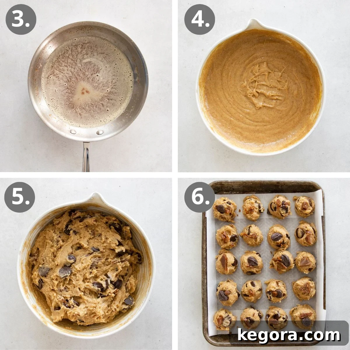steps to make the dough and bake the cookies.