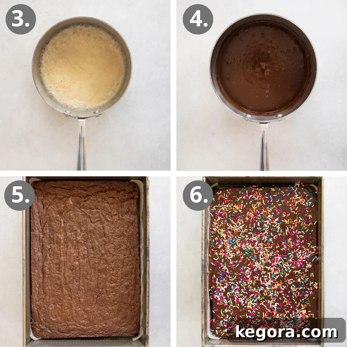 Delicious Gluten-Free Brownies for Birthday Celebrations 6 Steps to make the fudge frosting and top the brownies.