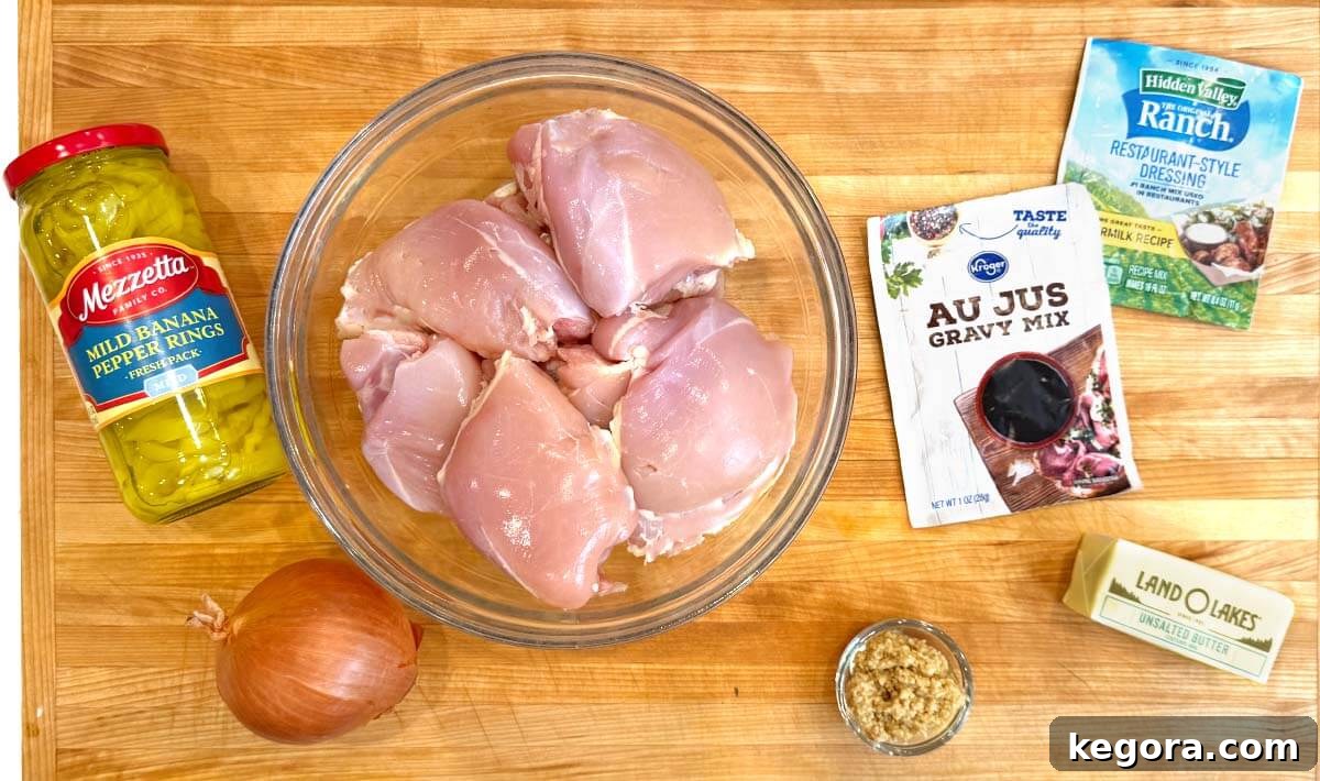 Mississippi chicken ingredients